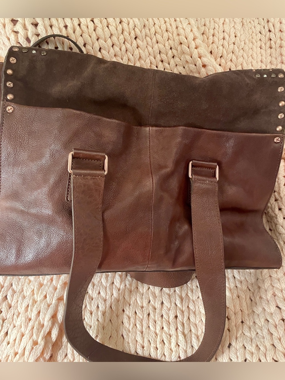 We The Free Shay Stud Tote. Genuine Leather and Suede. Like New! - Picture 7 of 11